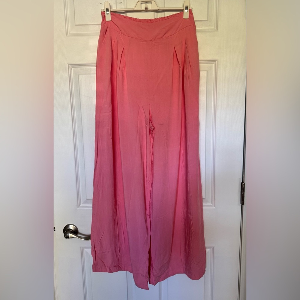 Pink Wide-Leg Pants